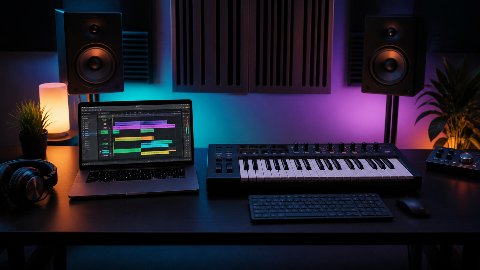 EDM music production studio