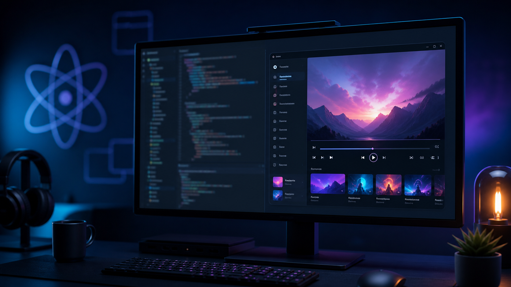 Electron and React media app development