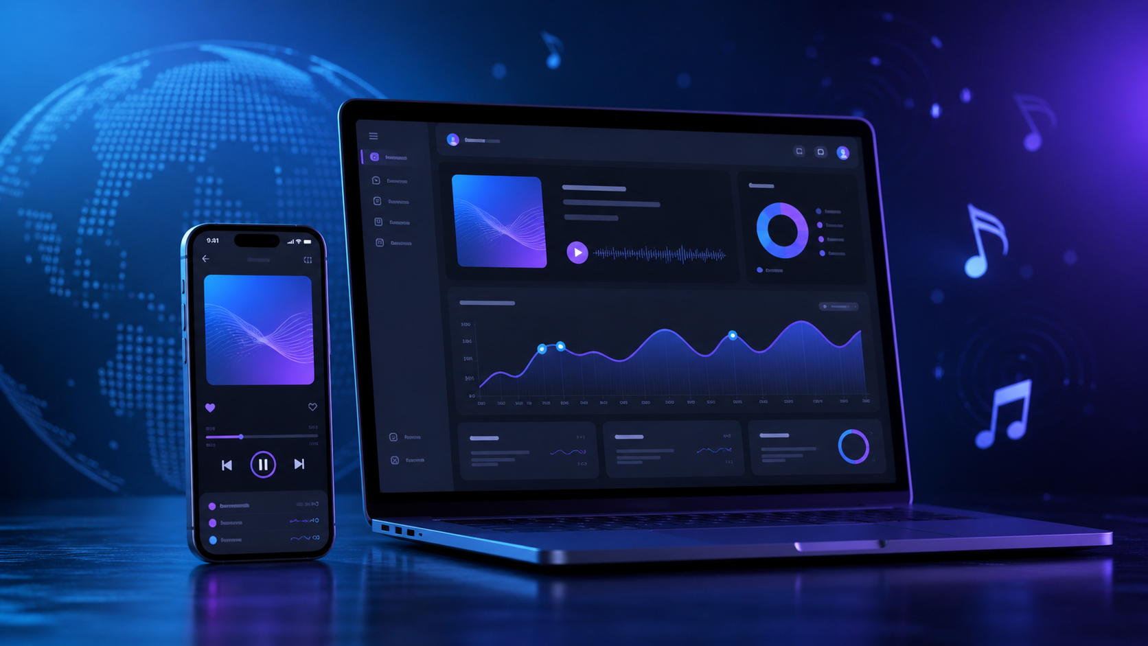 Digital music distribution dashboard